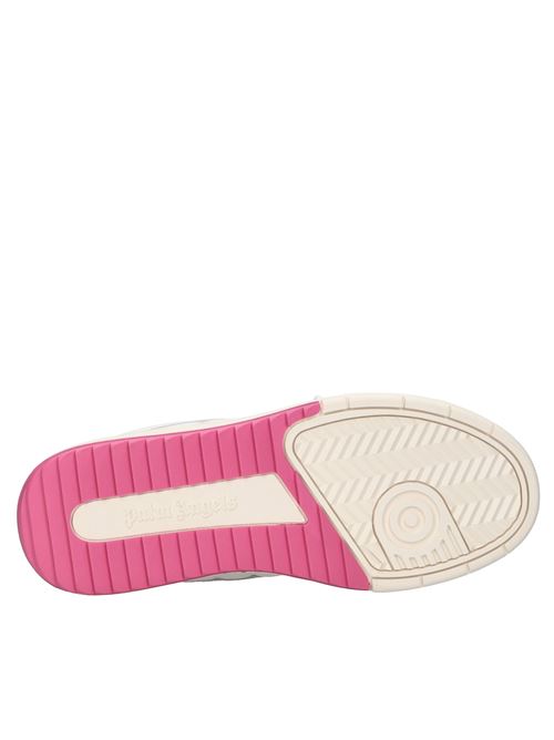 Leather sneakers PALM ANGELS | PWIA049F22LEA0010132BIANCO-ROSA-FUXIA
